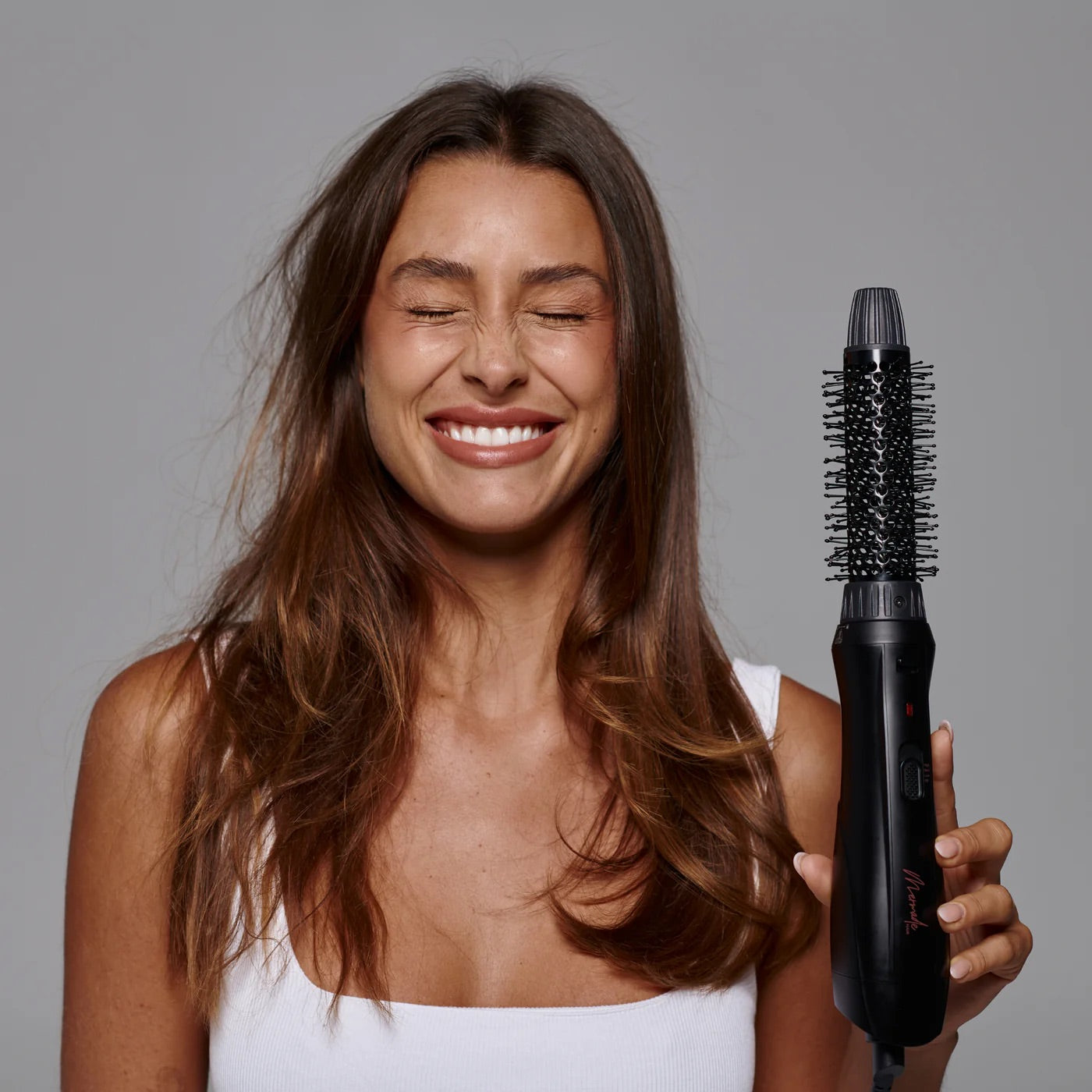 Mermade Hair™ Interchangeable Blow Dry Brush Sleek Black Top
