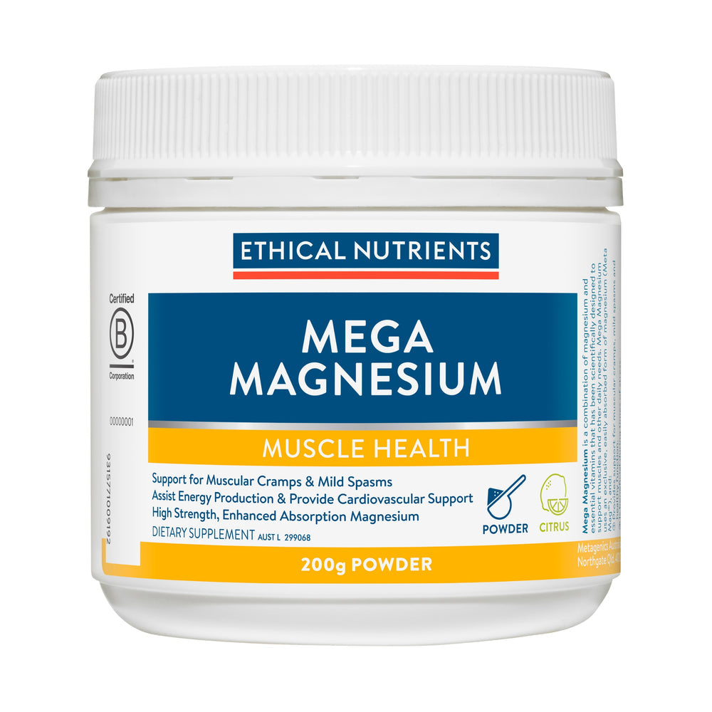Ethical Nutrients MEGAZORB Mega Magnesium Powder Citrus 200g