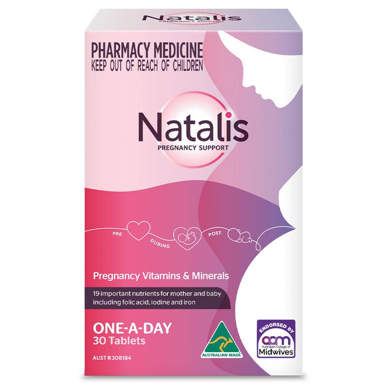 Natalis Pregnancy Support Vitamins & Minerals 30 Tablets