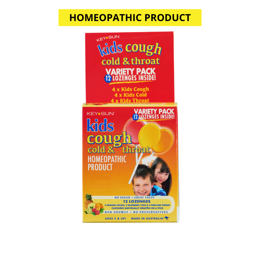 Key Sun Kids Cough Cold and Throat Variety Pack 12 Lozenges