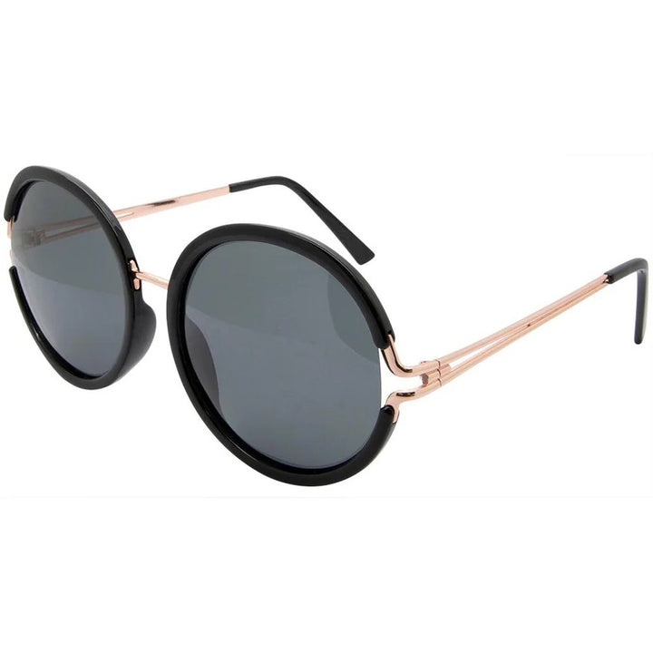 Black Ice Delilah Polarised Round Sunglasses (Women) – Black / Orange