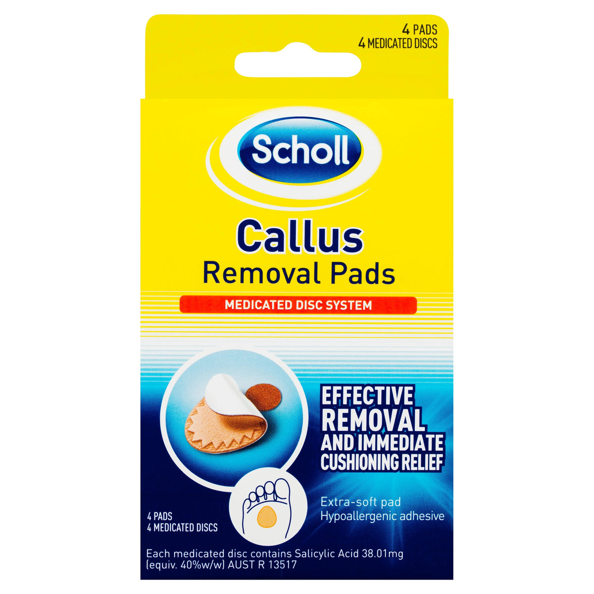 Scholl Callus Removal Pads 4 Pack - Effective for Calluses – Cate's Chemist