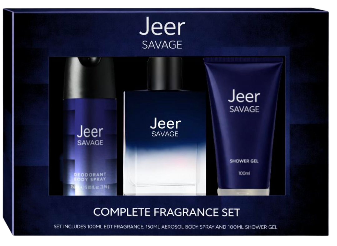 Jeer Savage 3pc EDT Complete Fragrance Set
