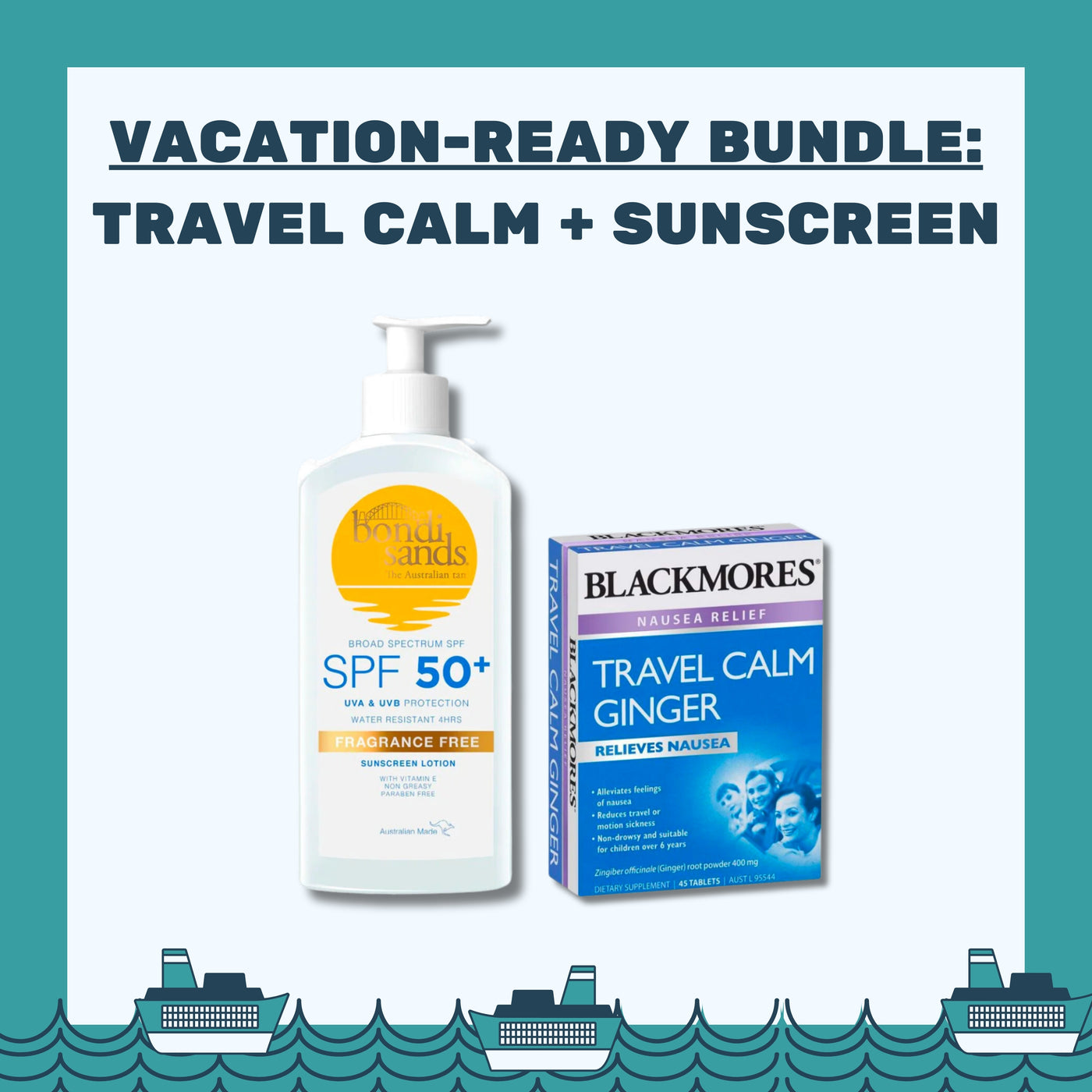 Vacation-Ready Bundle: Travel Calm + Sunscreen