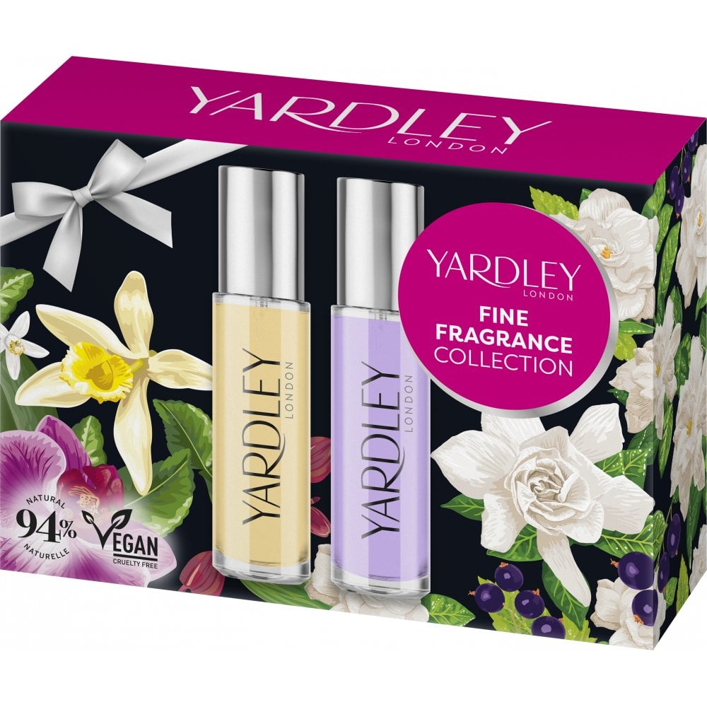 Yardley Mini EDT Gift Set 2 x 10ml Lavender and Rose Vegan Friendly Fragrance