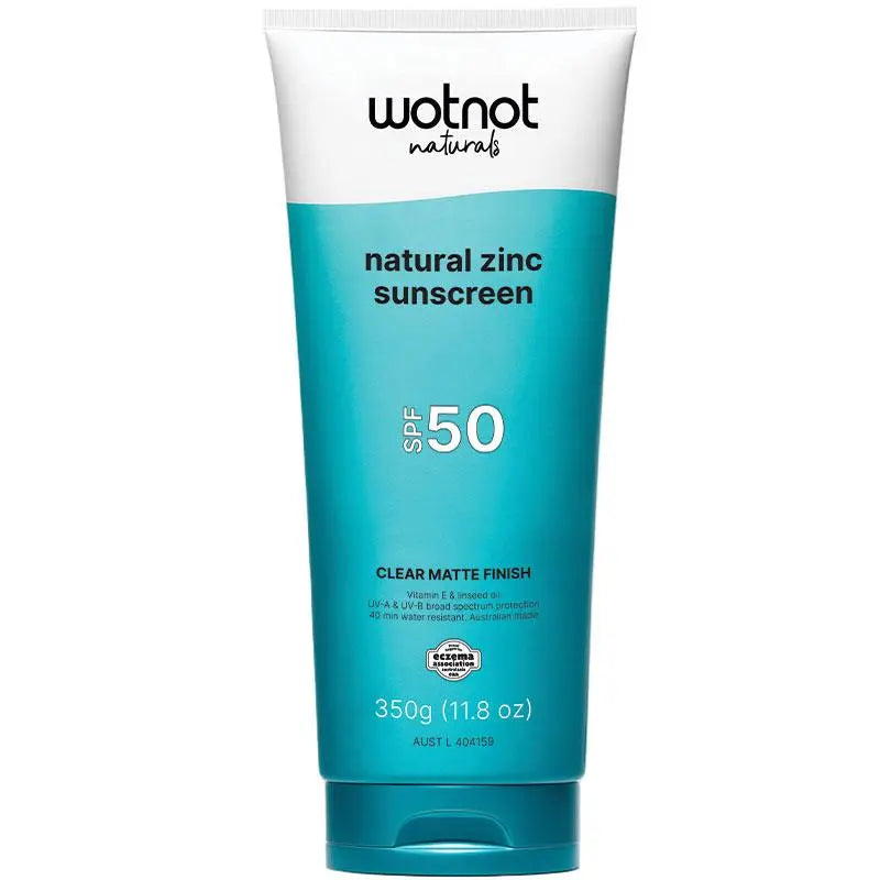 Wotnot Naturals Zinc Sunscreen SPF50 Large Size 350g