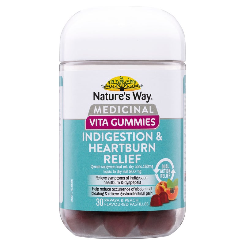 Natures Way Medicinal Vita Gummies Indigestion And Heartburn Relief 30 Pack
