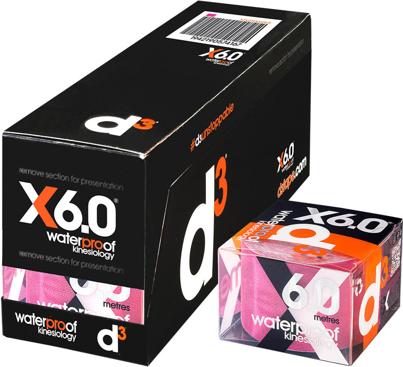 d3 Waterproof Kinesiology Tape 50mm x 6.0Mtr - Single Roll