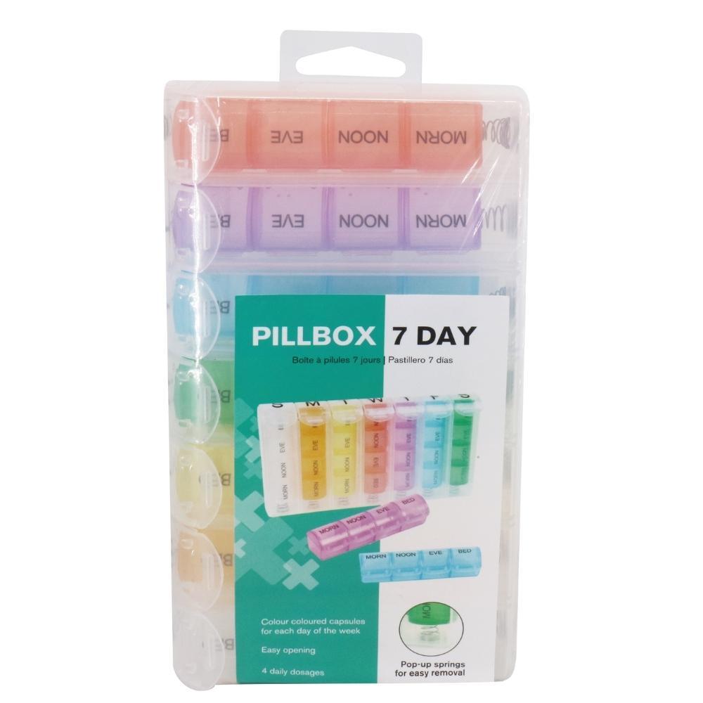 Weekly Pill Organizer 4 Times A Day 7 Day Pill Box