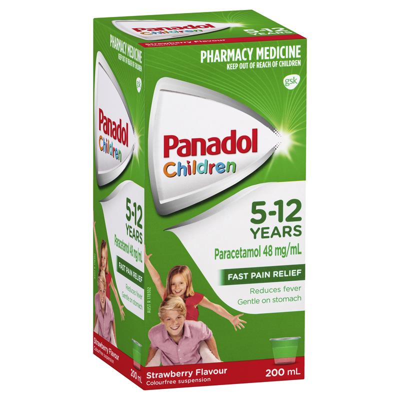 Panadol Children 5 - 12 Year Strawberry 200ml