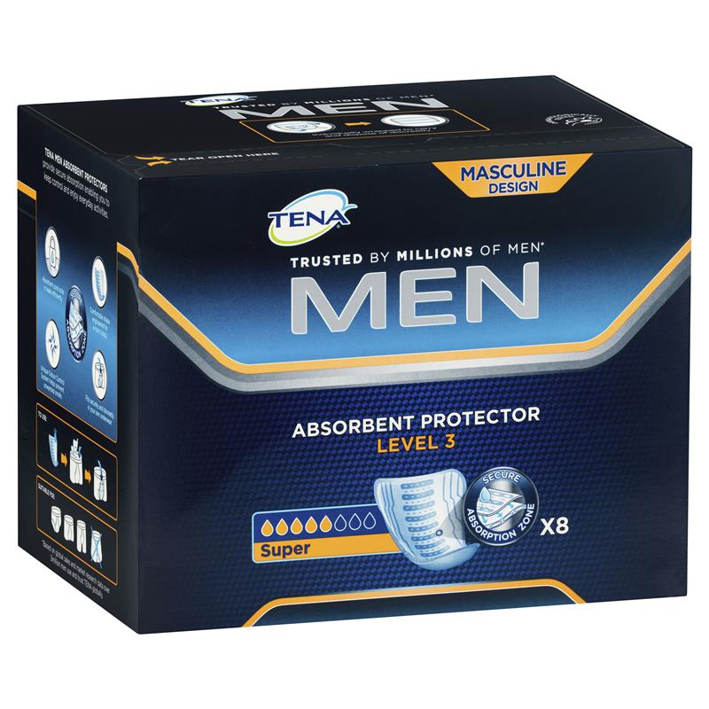 Tena For Men Pads Level 3 - 8 Pack