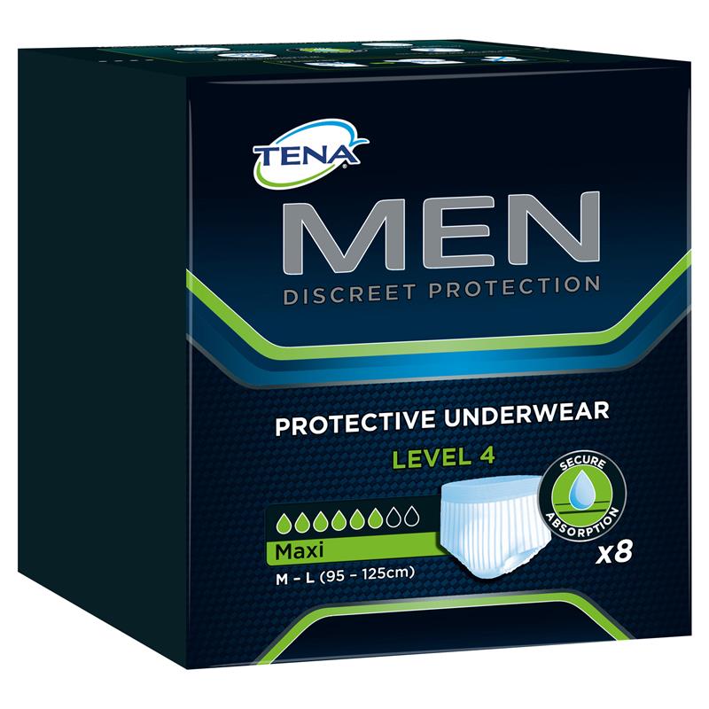 Tena For Men Level 4 Pants Medium/Large 8 Pack