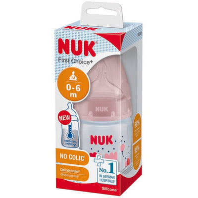 NUK First Choice+ Temperature Control Bottle With Silicone Teat 150ml 0-6M (Assorted)