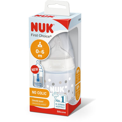 NUK First Choice+ 带硅胶奶嘴的温控奶瓶 150ml 0-6M