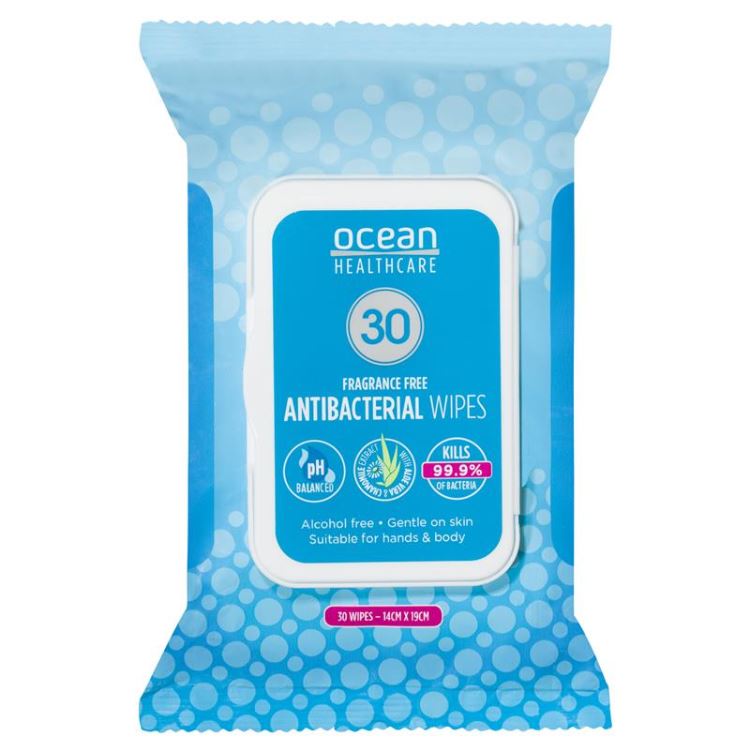 Ocean Anti-Bacterial Wipes 30 Pack