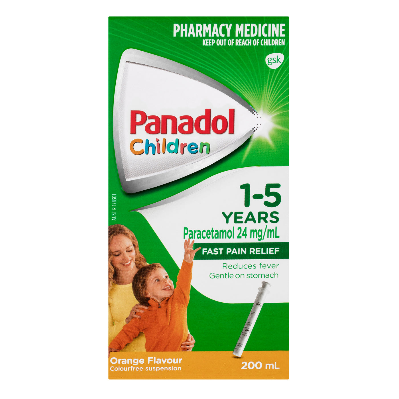 Panadol Children 1-5 Years Orange Flavour 200mL