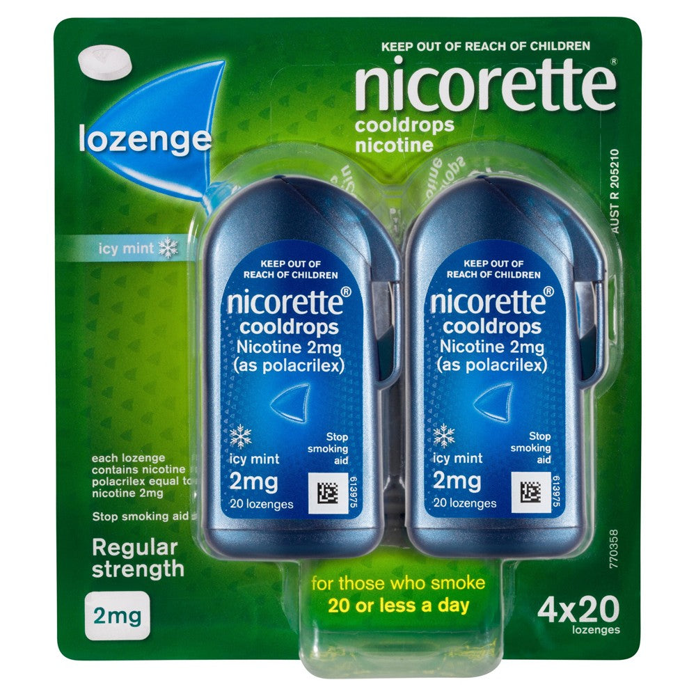 Nicorette Cooldrops Lozenge 2mg - 80 Pack
