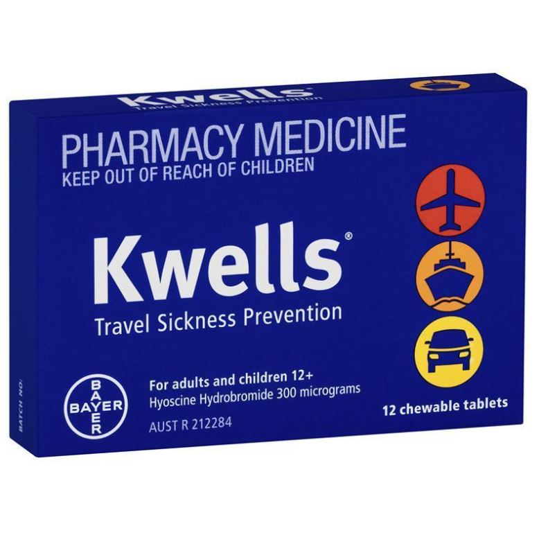Kwells Travel Sickness 12 片咀嚼片
