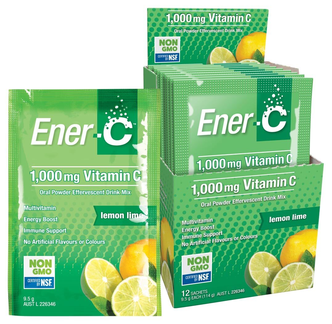 Ener-C 维生素 C 柠檬青柠 12 包