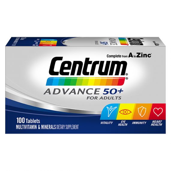 Centrum Advance 50 Plus Multivitamin 100 Tablets