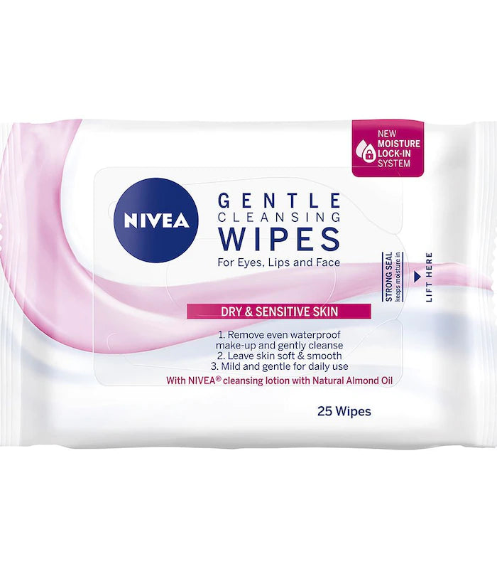 Nivea Gentle Facial Cleansing Wipes 25 Pack