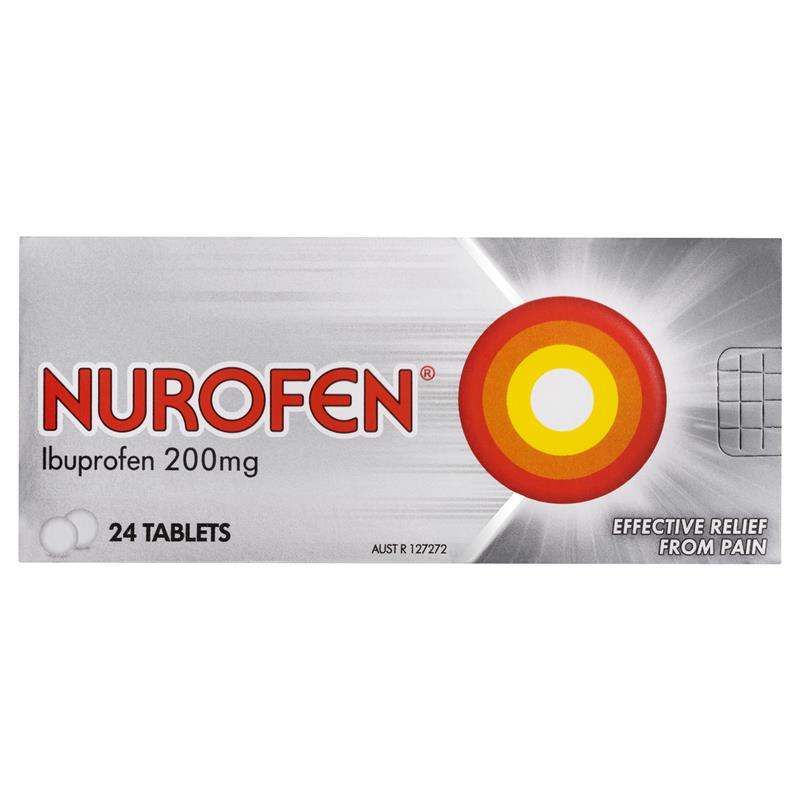 Nurofen Ibuprofen Pain Relief Tablets 200mg 24 Pack