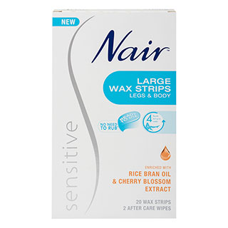 Nair Sensitive Large Wax Strips - 20 Pack