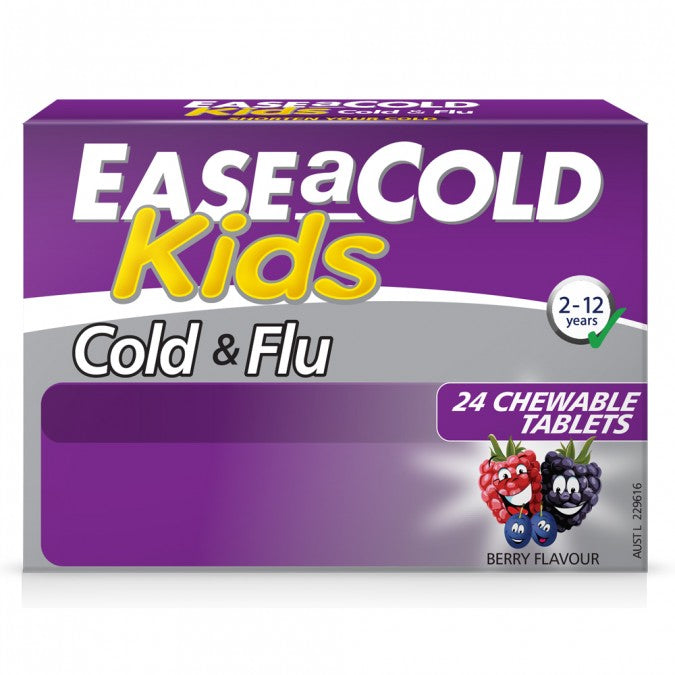 Ease A Cold & Flu Kids Berry 24 Chewable Tablets