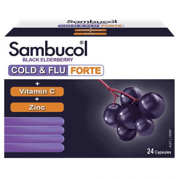 Sambucol Cold &amp; Flu Forte 24 粒胶囊