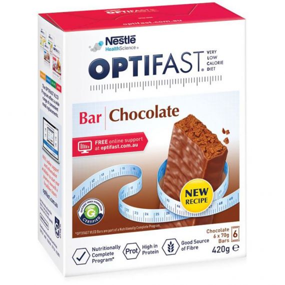 Optifast VLCD Chocolate Bars 70g x 6 Pack