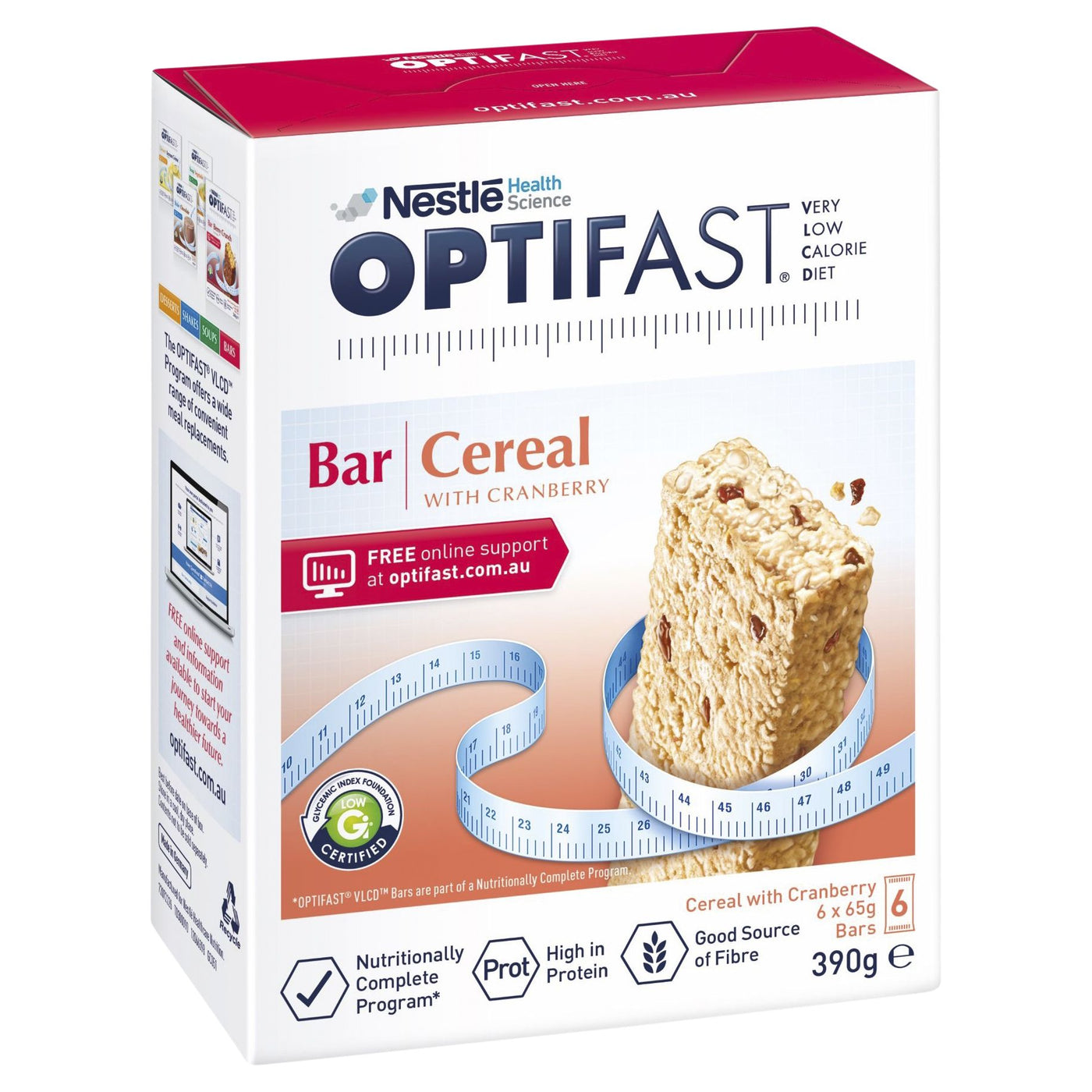 Optifast Bar Cereal With Cranberry 65g X 6