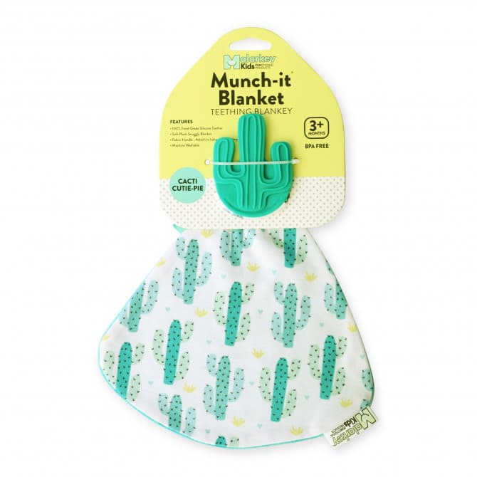 Malarkey Munch-It Teething Blanket - Cacti Cutie Pie