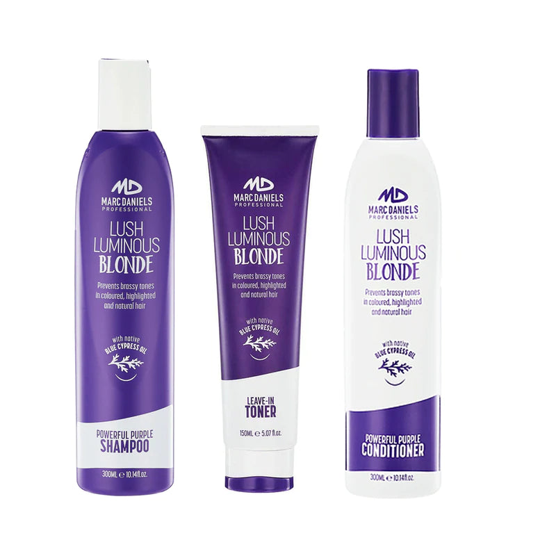 Marc Daniels Trio Pack Purple Blonde Shampoo, Conditioner & Toner
