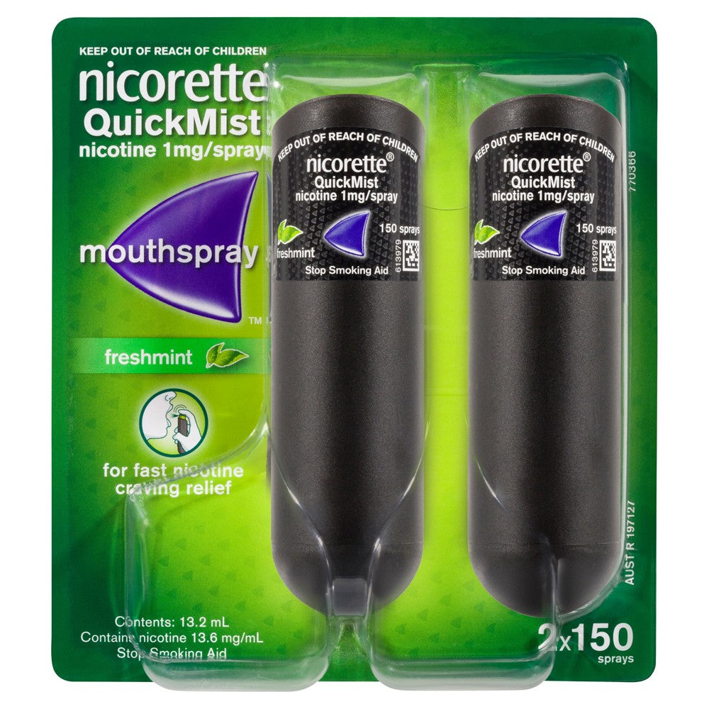 Nicorette QuickMist Duo Spray 150g 2 Pack