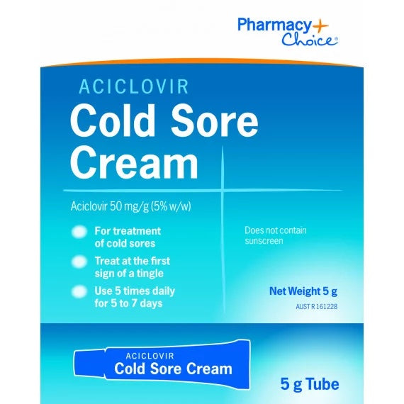 Pharmacy Choice Aciclovir Cold Sore Cream 5g