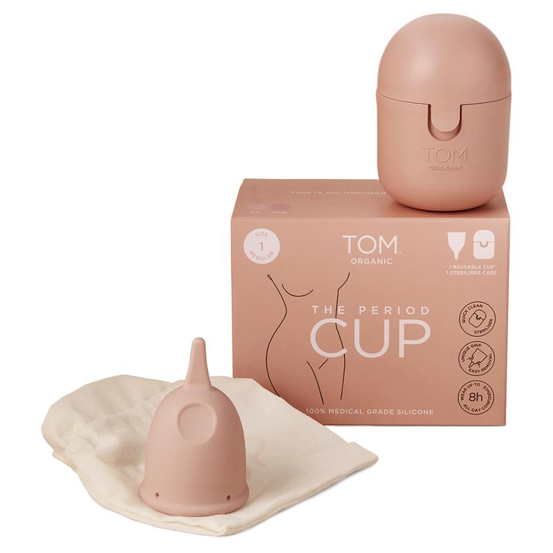 TOM Organic The Period Cup Size 1 + Convenient Microwavable Steriliser Case