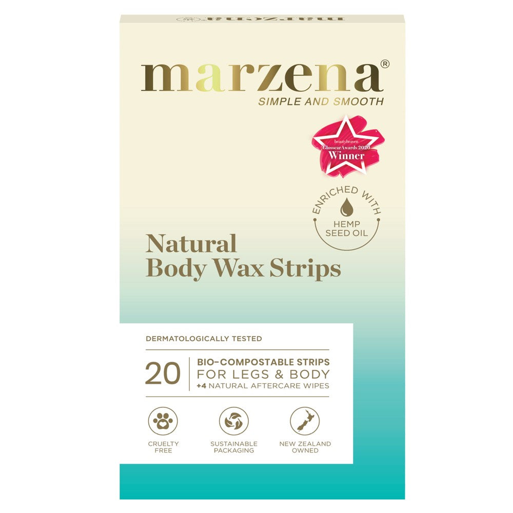 Marzena Natural Body Wax Strips 20 Pack