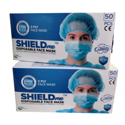 SHIELDme Disposable 3-Ply Face Mask Pack Of 50