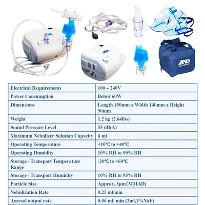 A&D Medical Nebuliser (Compressor Type) UN-014